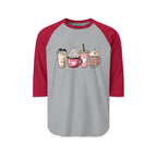Coffee Lovers 3/4th Sleeve Raglan Shirt