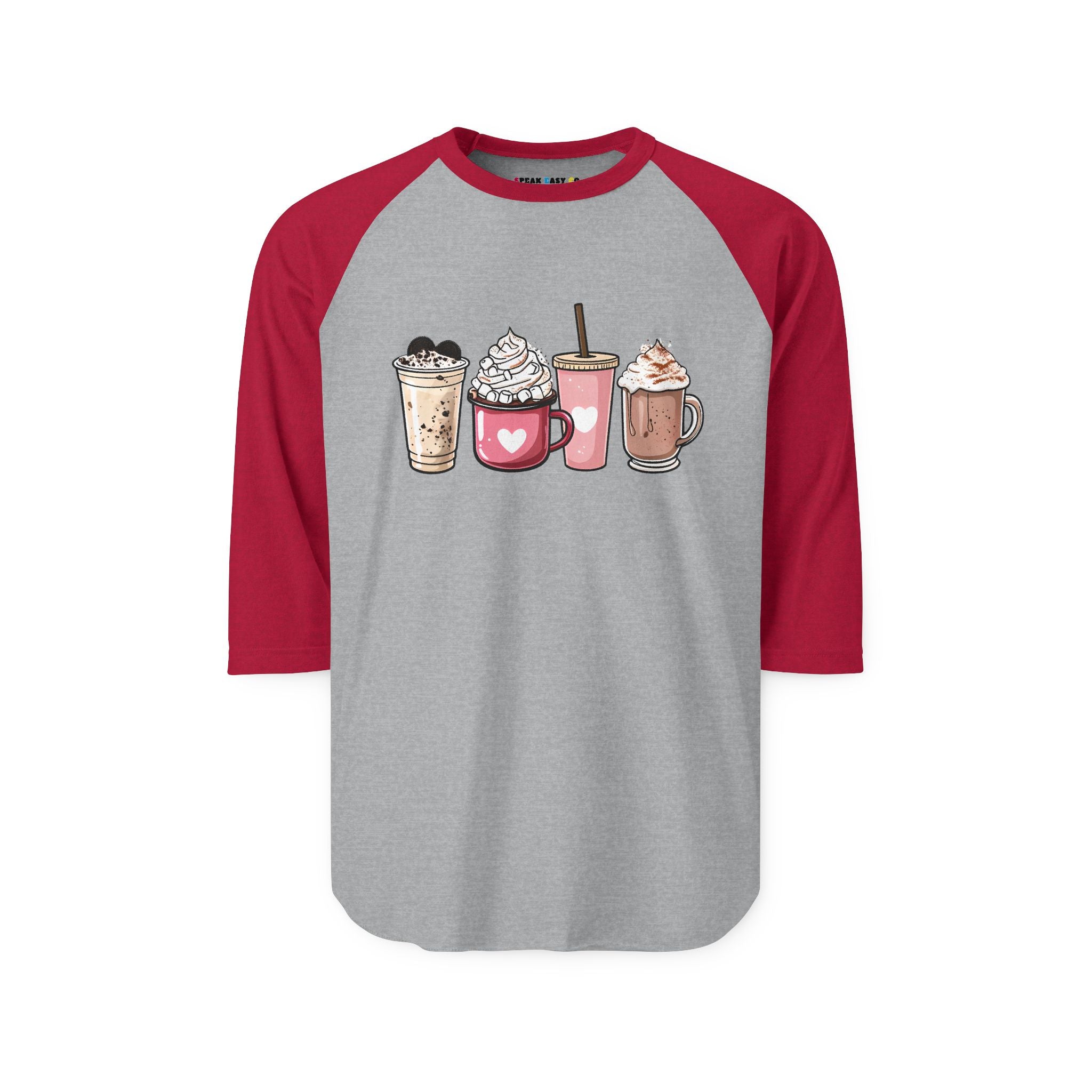 Coffee Lovers 3/4th Sleeve Raglan Shirt