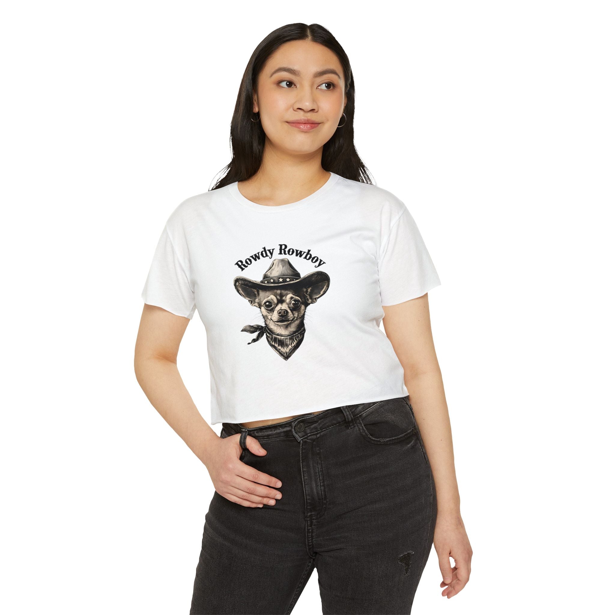 Crop Top with 'Rowdy Rowboy' Design