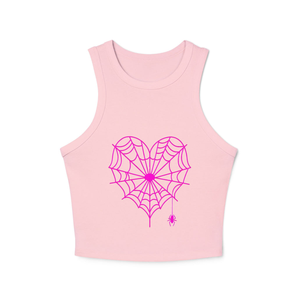 Spiderweb Heart Cropped Tank