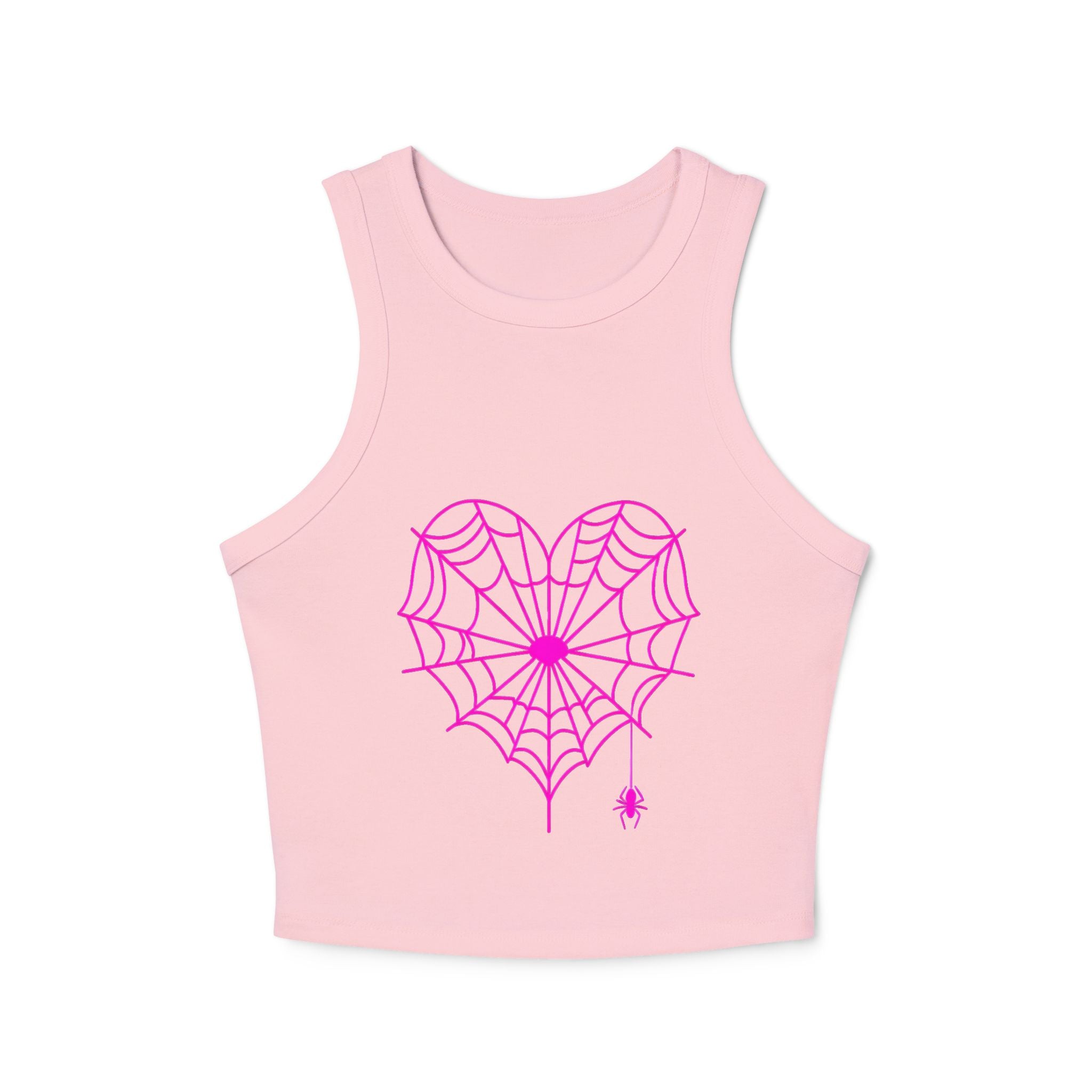 Spiderweb Heart Cropped Tank