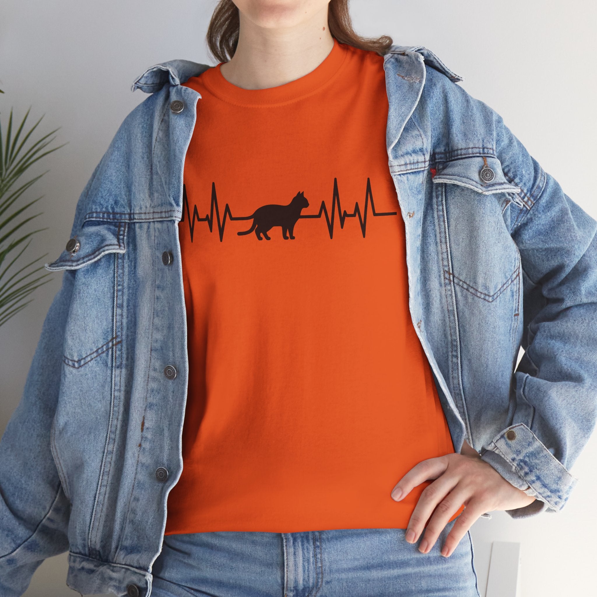 Black Cat Heartbeat Tee