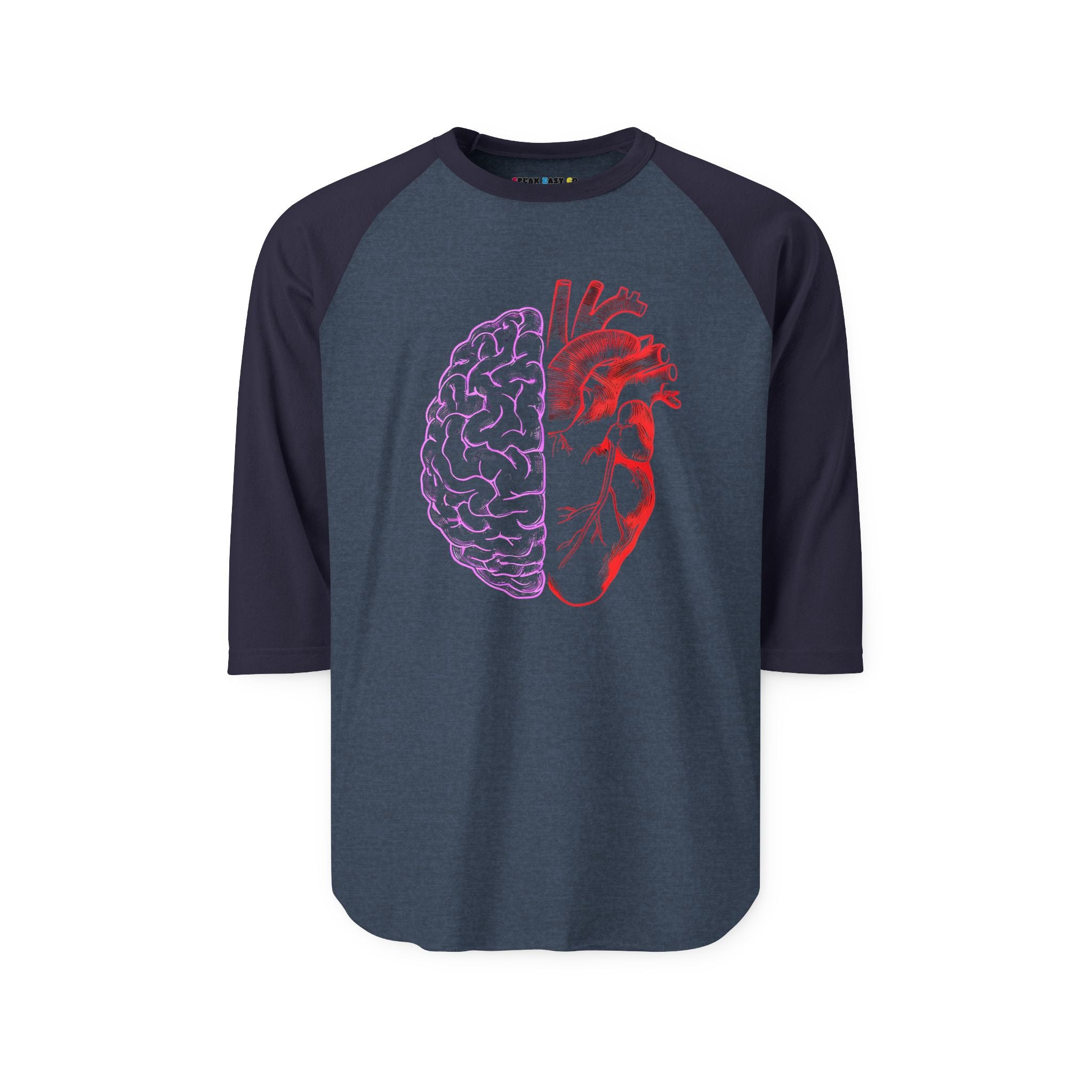 Heart & Brain 3/4th Sleeve Raglan Shirt