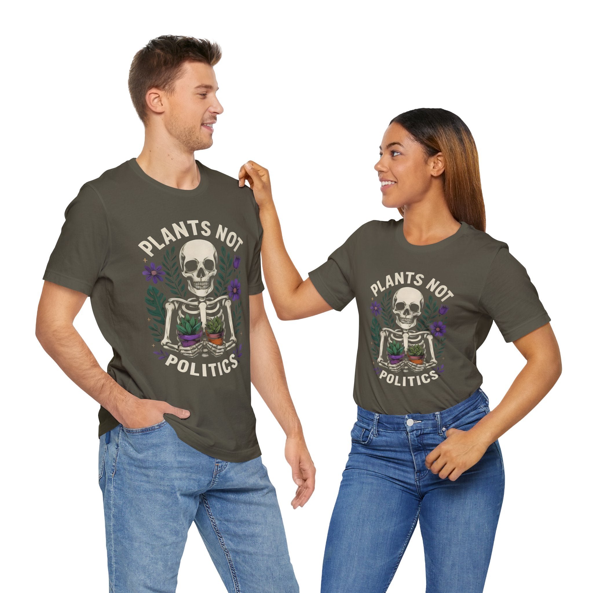 Plants Not Politics Skull Tee