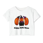 "Happy Hallo-Ween" Hotdog Witches Cropped Tee