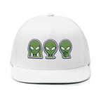 Alien Embroidered Flat Bill Cap