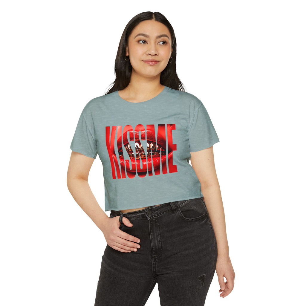 "Kiss Me" Cropped Tee