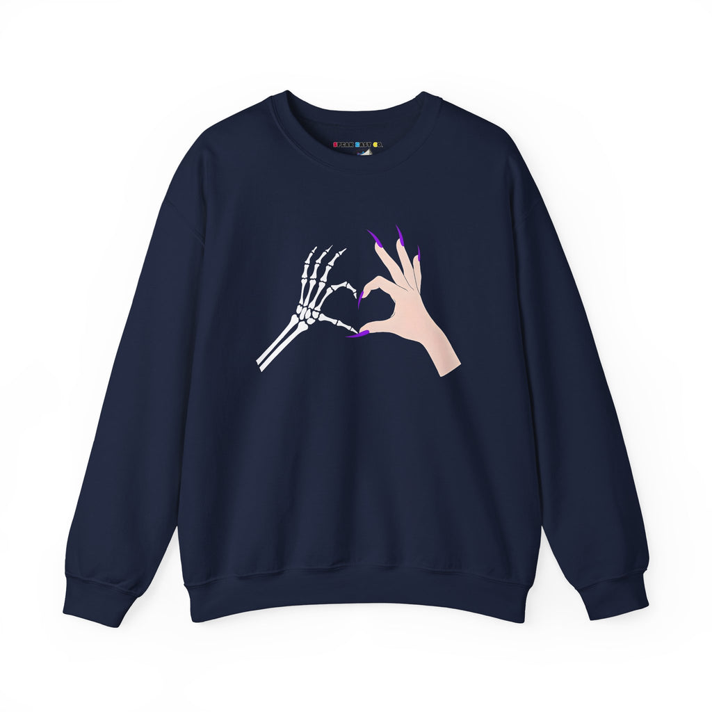 Skeleton Hand Heart Crewneck Sweatshirt