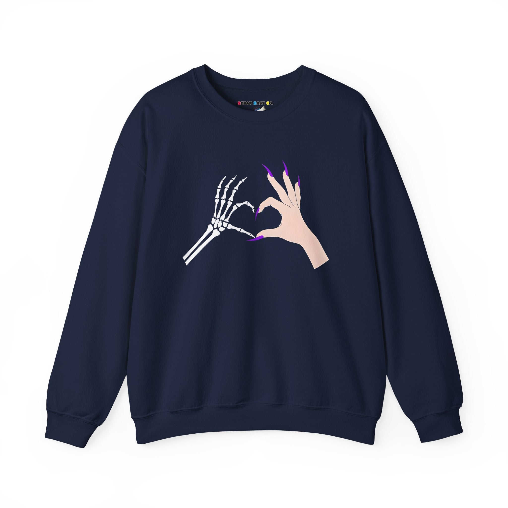 Skeleton Hand Heart Crewneck Sweatshirt
