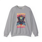 "Happy Deathday" Clown Crewneck Sweatshirt