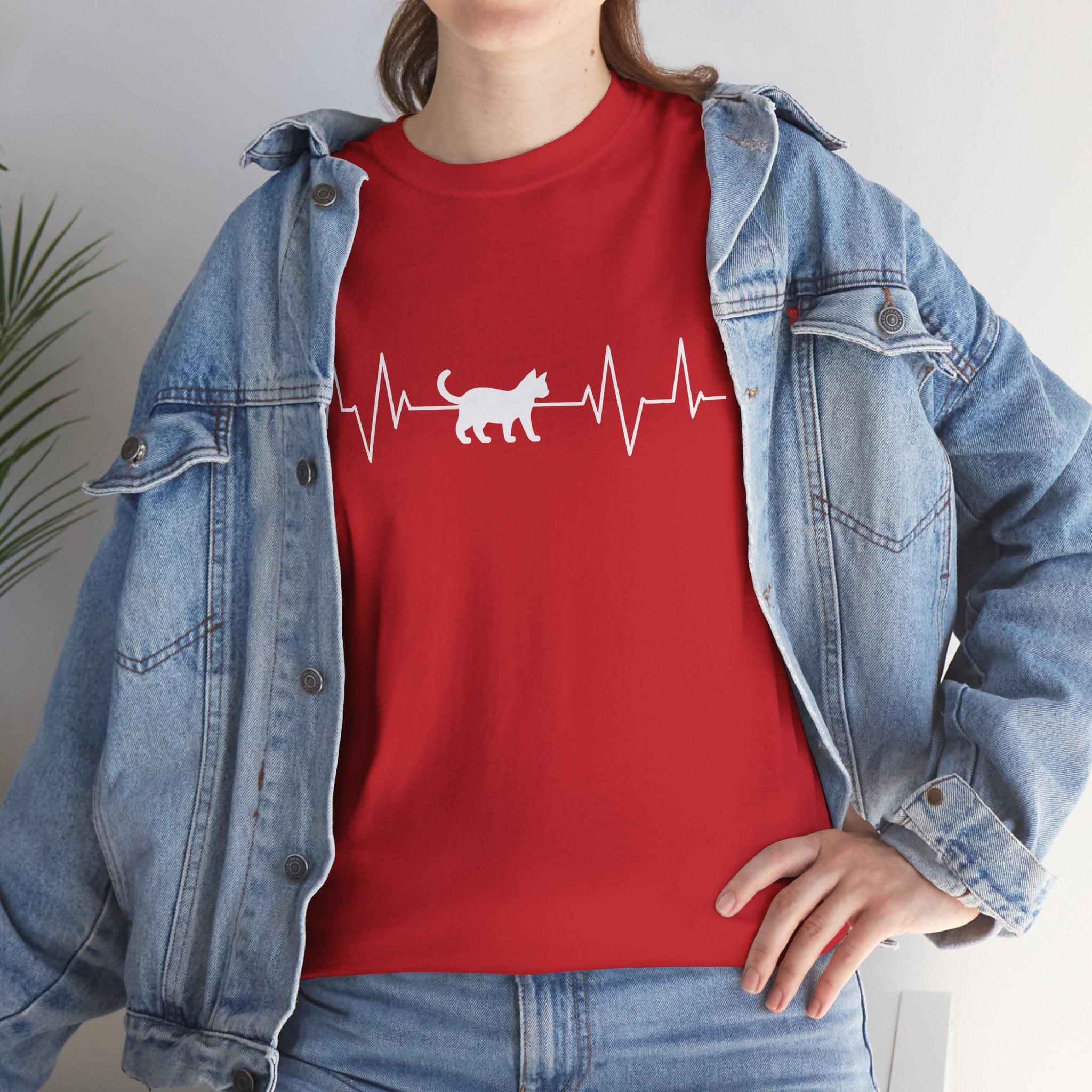 White Cat Heartbeat Tee