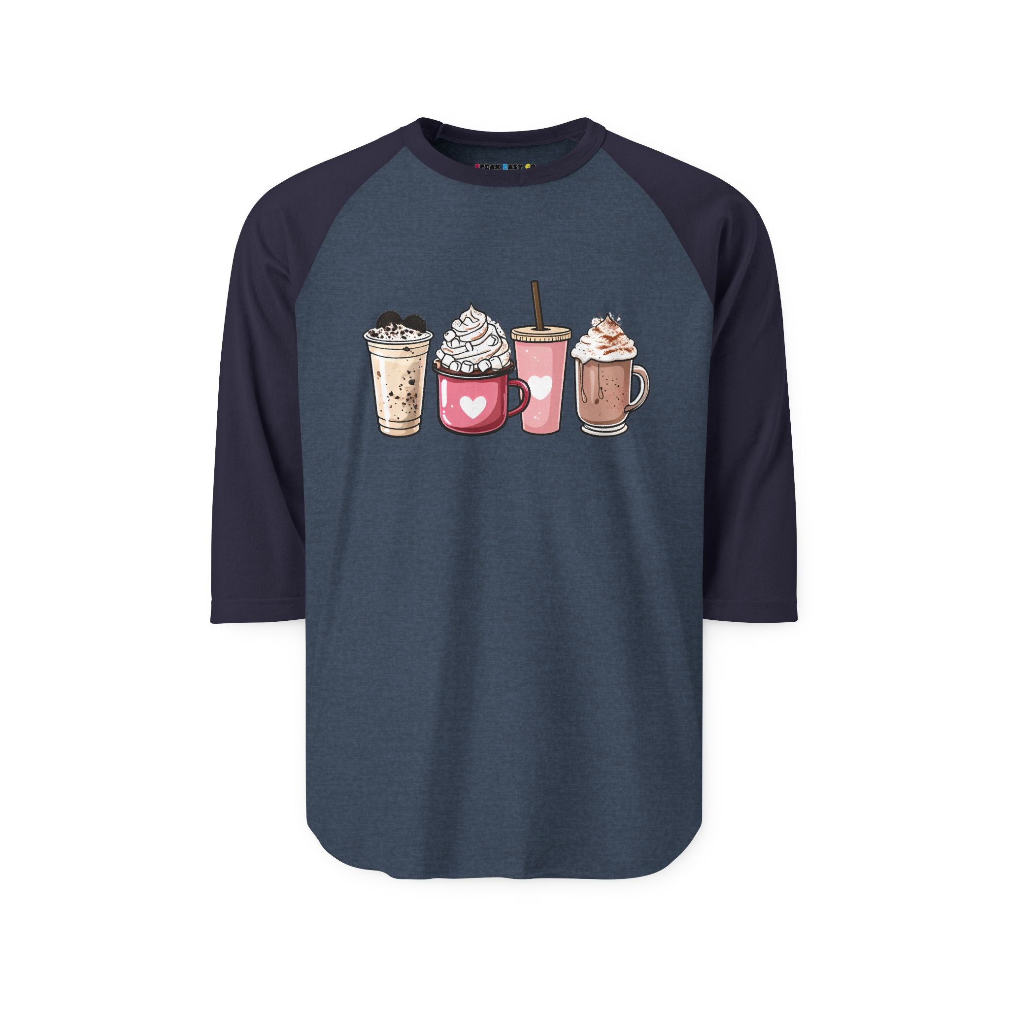 Coffee Lovers 3/4th Sleeve Raglan Shirt