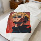 Anime-Inspired Velveteen Plush Blanket
