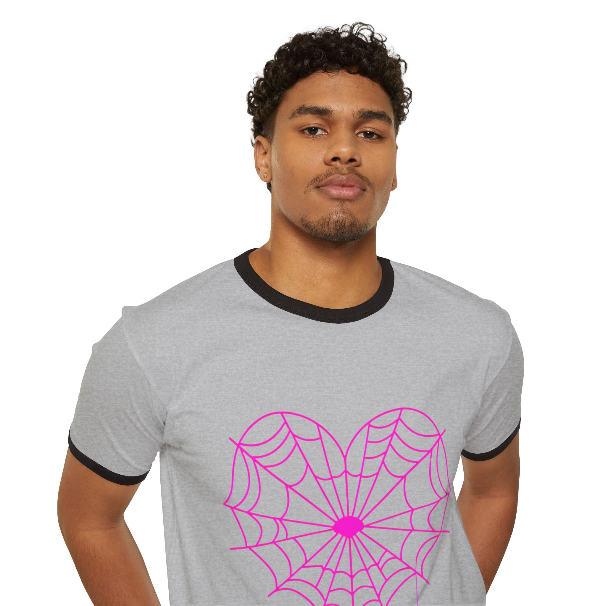 Spiderweb Heart Ringer Tee