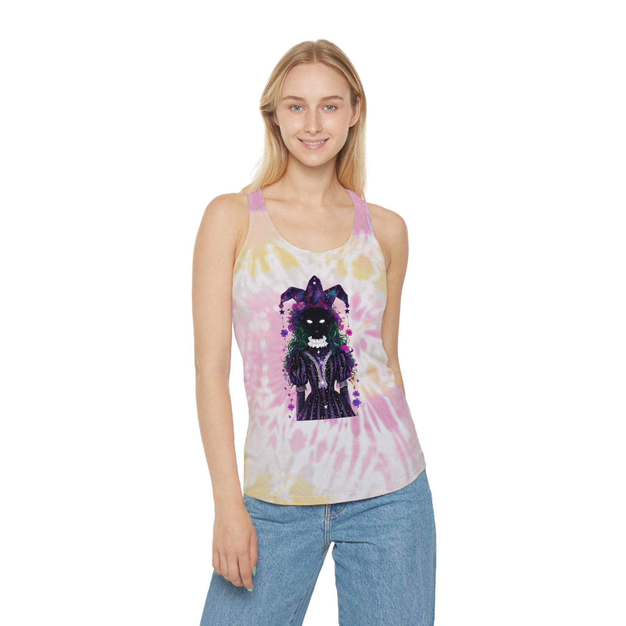 Mystical Joker Tie-Dye Racerback Tank
