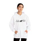 Black Cat Heartbeat Hoodie