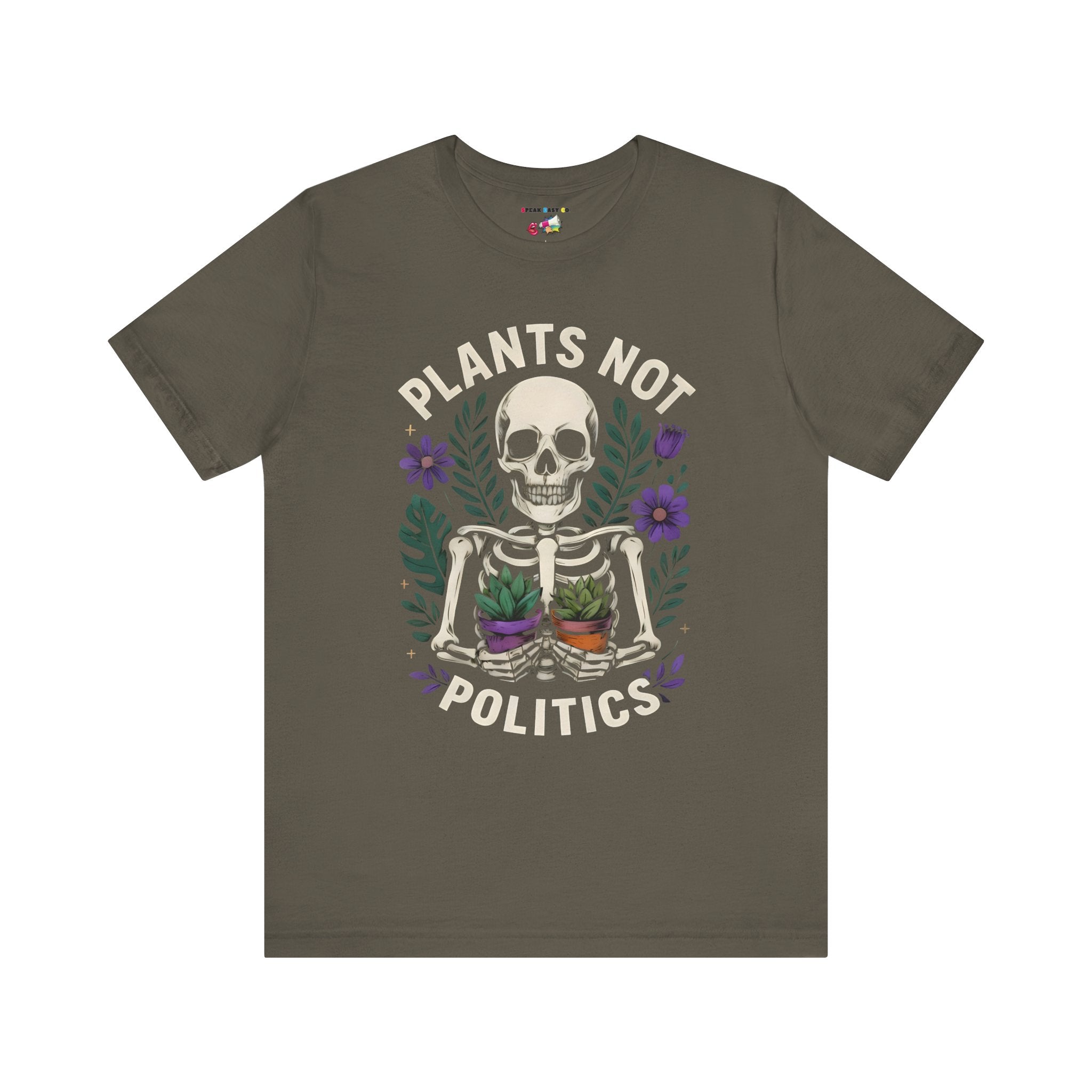 Plants Not Politics Skull Tee