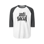 Anti-Social Three-Quarter Sleeve Raglan Shirt