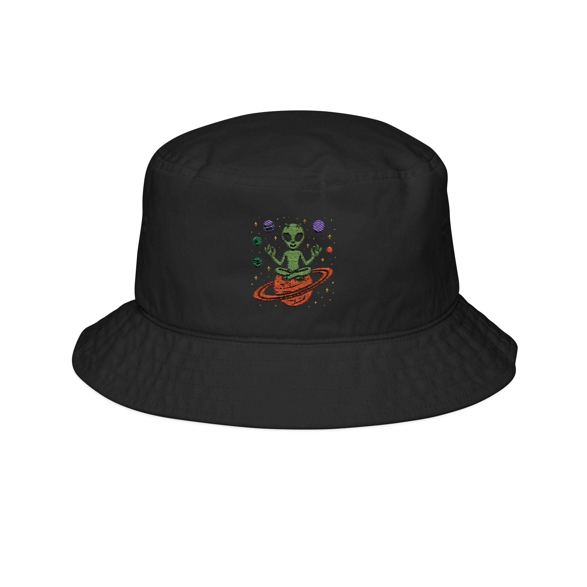 Galactic Alien Embroidered Bucket Hat