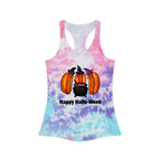"Happy Hallo-Ween" Hotdog Witches Tie-Dye Racerback Tank