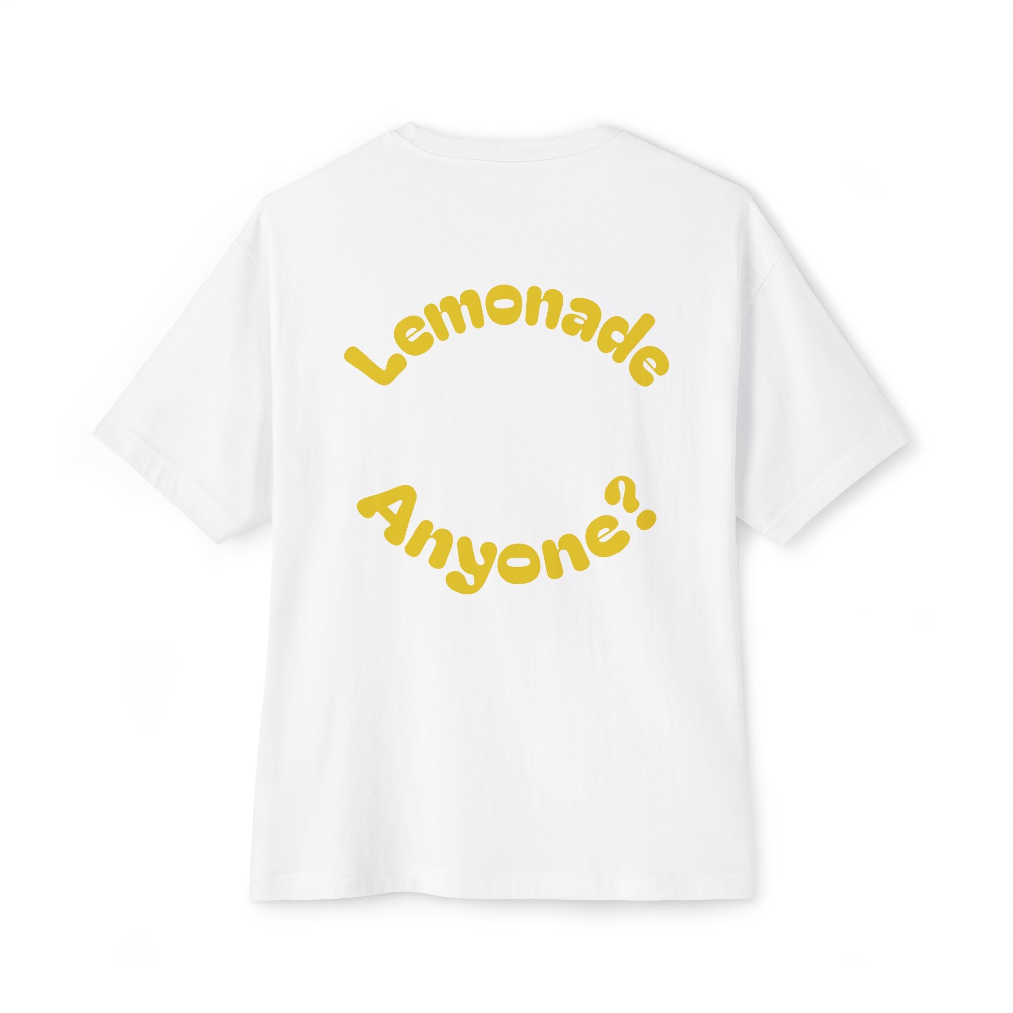 Humorous Oversized Tee - Squeeze Me, Lemonade Anyone?