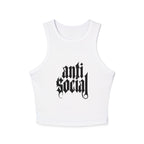 Anti-Social Micro Rib Racer Tank Top