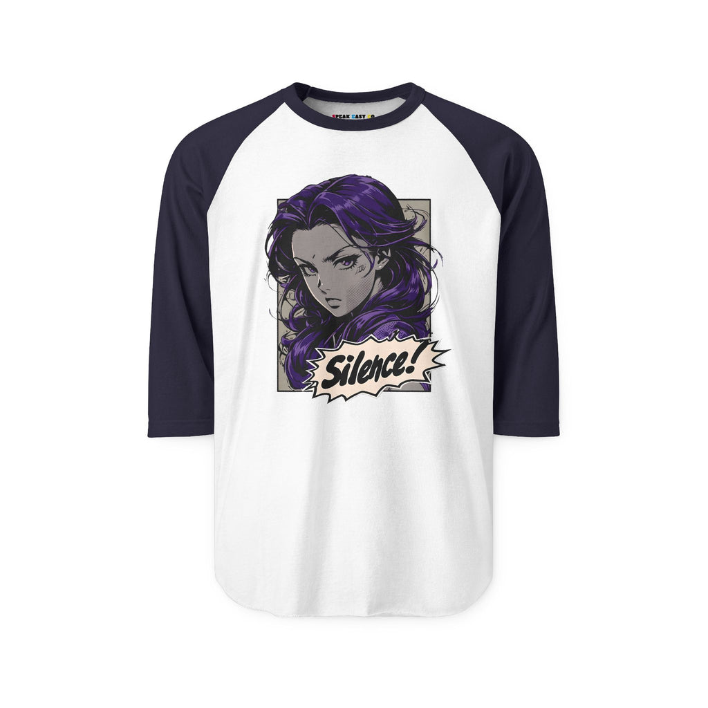 Silence! Three-Quarter Sleeve Raglan Shirt