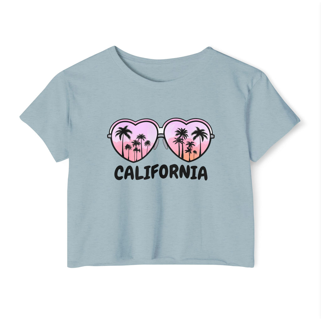 California Glasses Cropped Tee