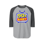90s Baby Three Quarter Sleeve Raglan T-Shirt