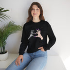 Skeleton Hand Heart Crewneck Sweatshirt