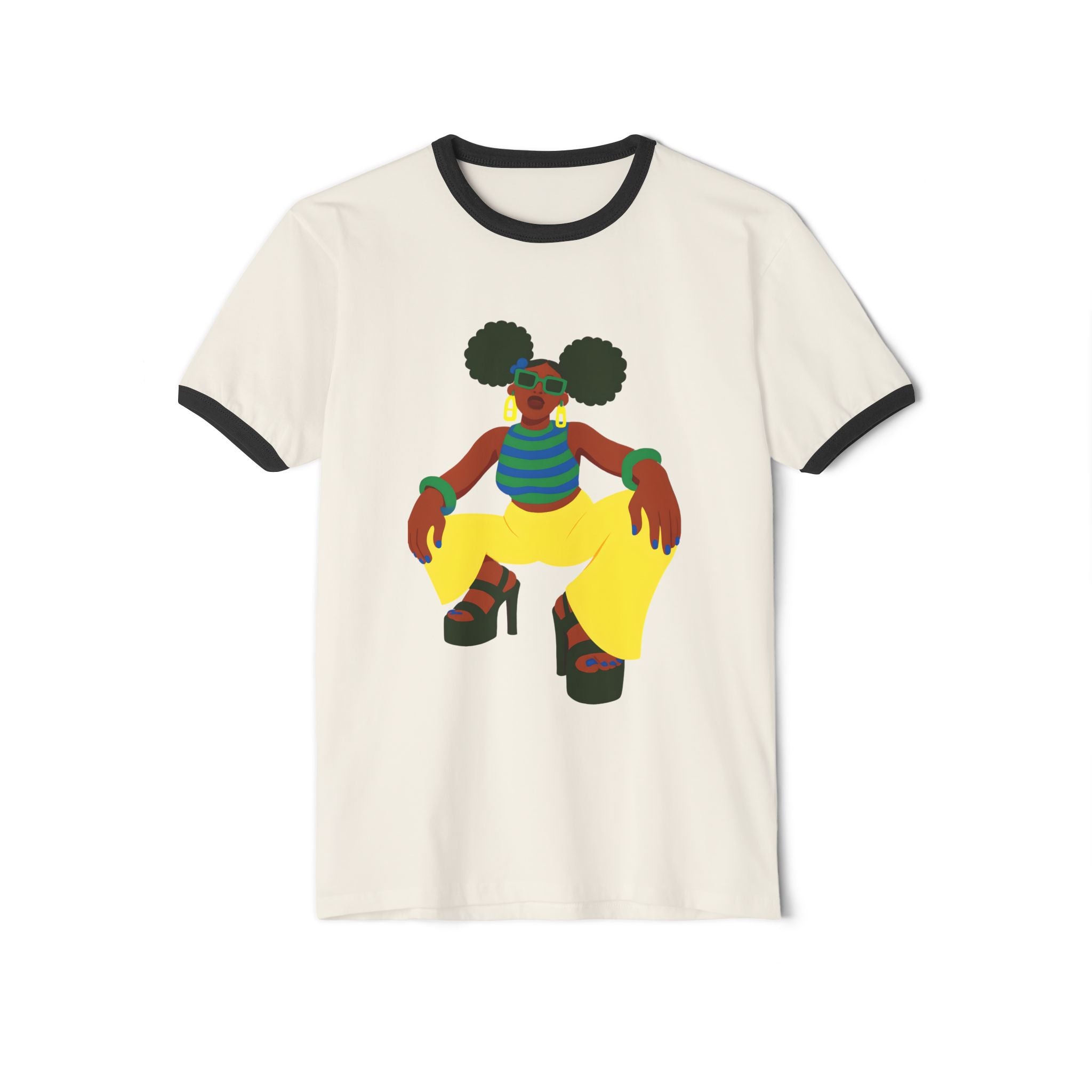 Afro Puffs Ringer Tee