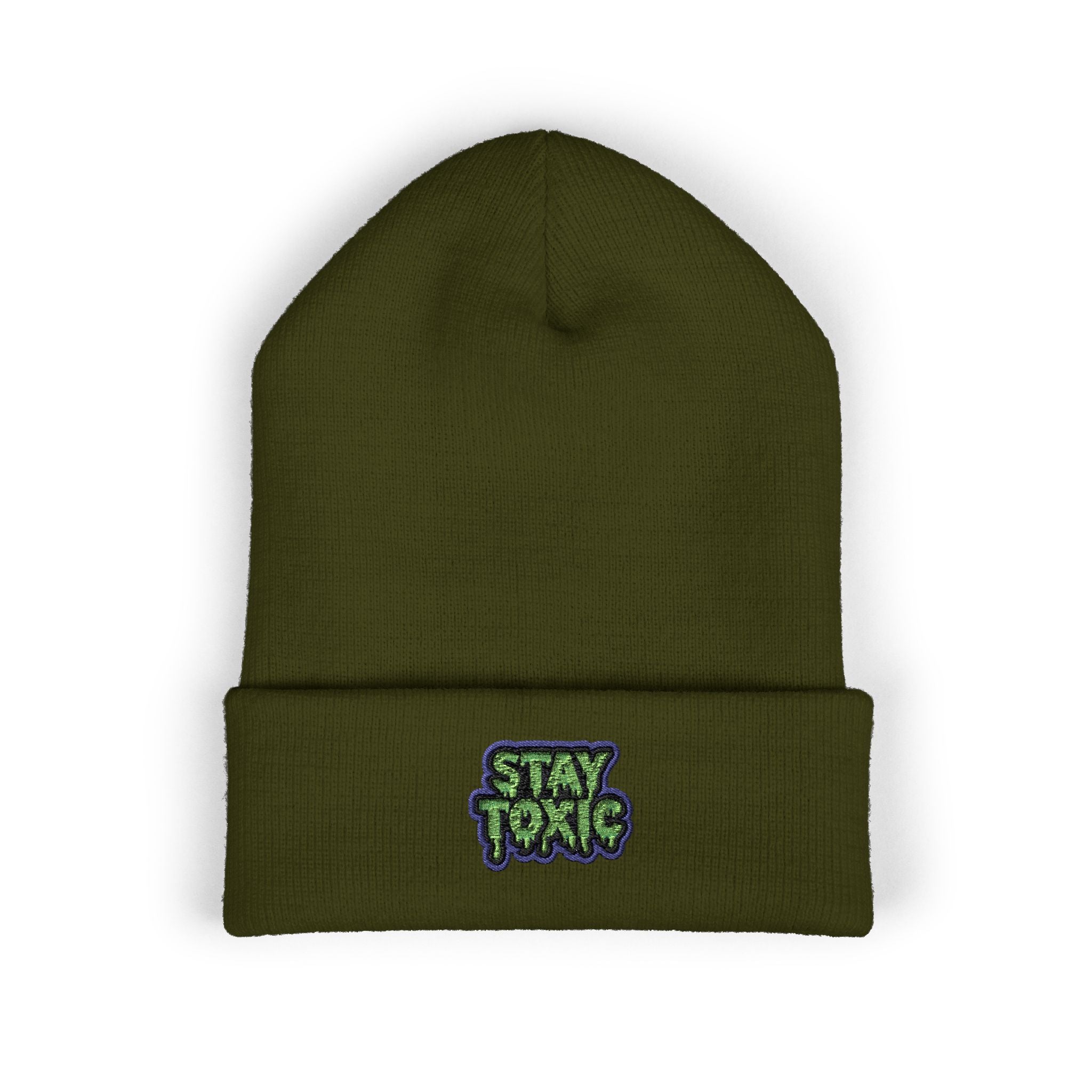 Stay Toxic Embroidered Classic Beanie