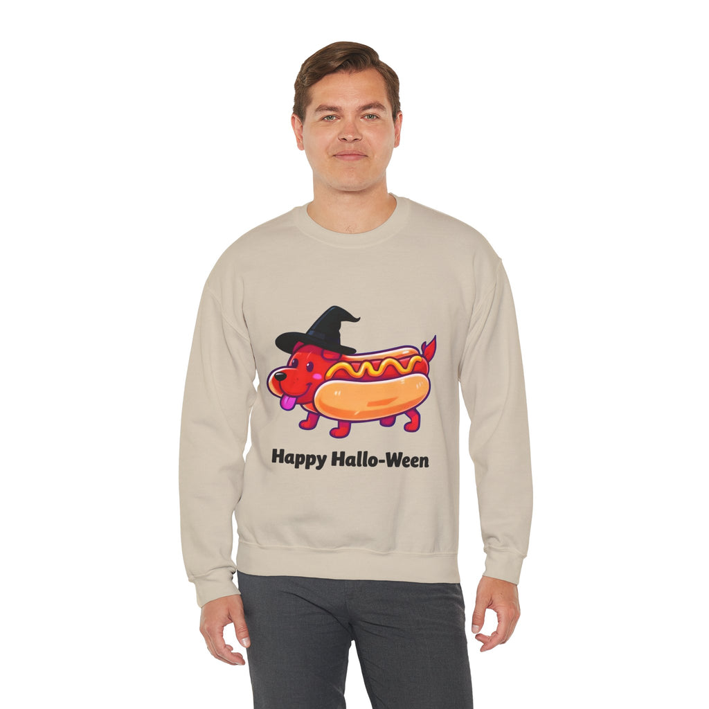 "Happy Hallo-Ween" Hotdog Costume Crewneck Sweatshirt