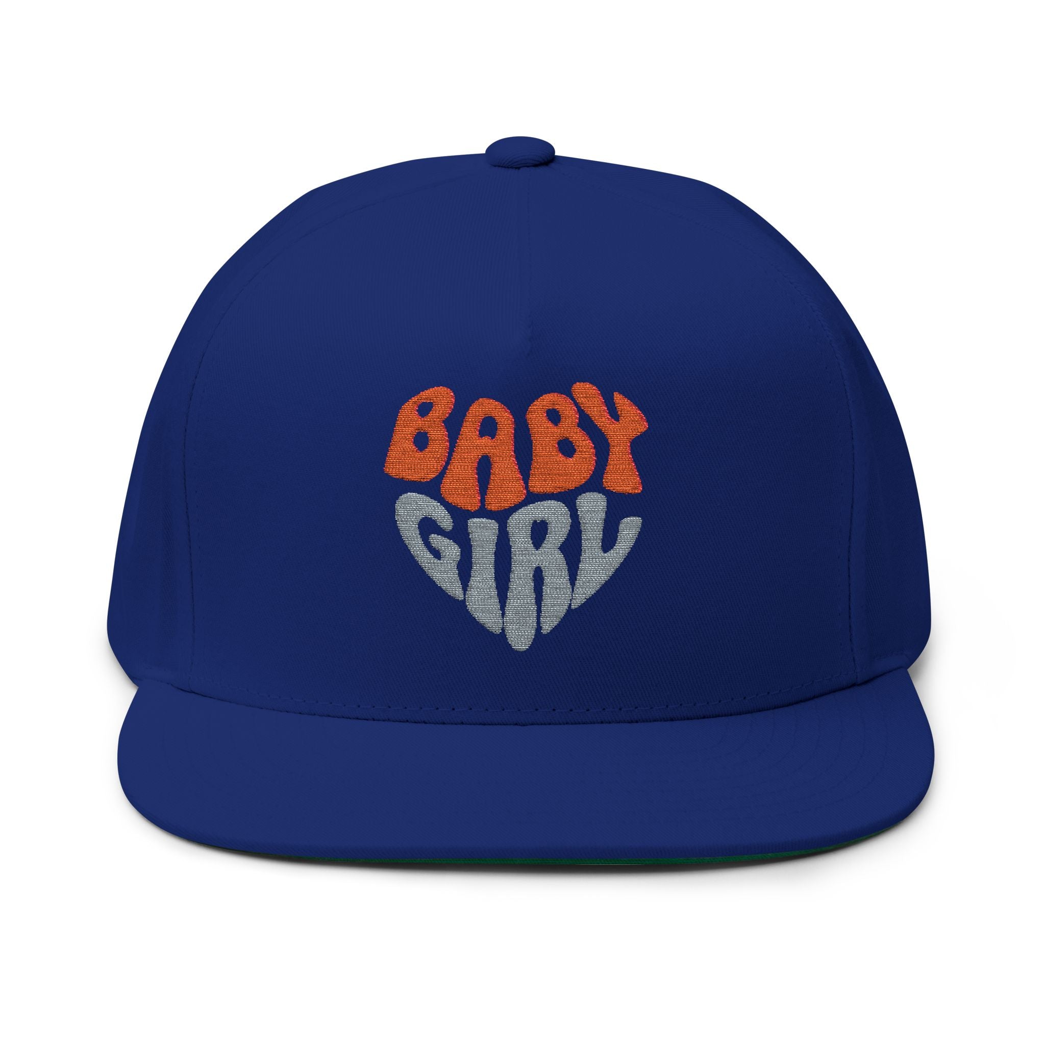 Baby Girl Flat Bill Cap with Embroidery