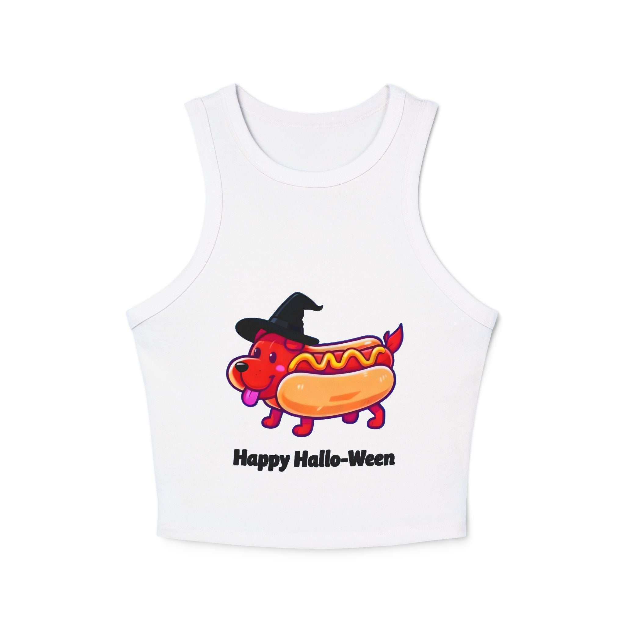 "Happy Hallo-Ween" Hotdog Costume Racer Tank