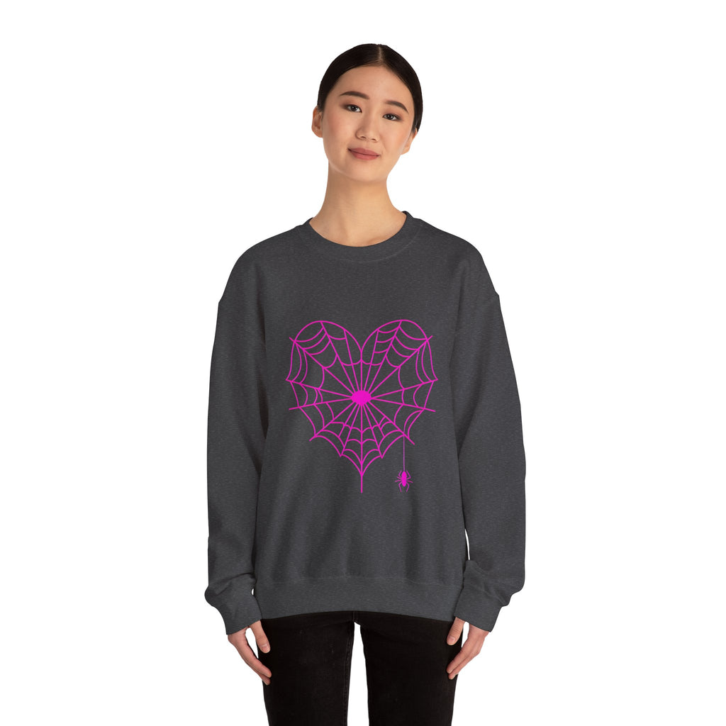 Spiderweb Heart Crewneck Sweatshirt
