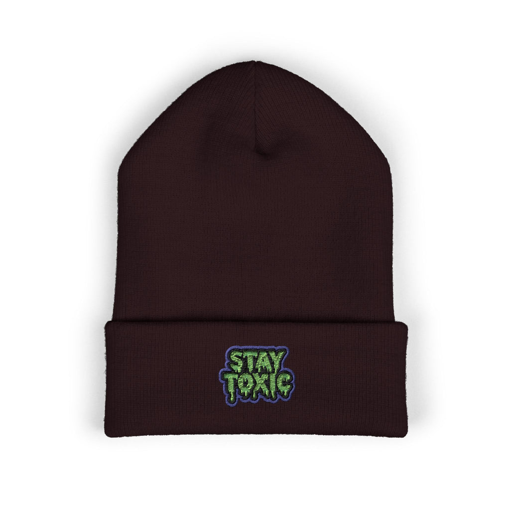 Stay Toxic Embroidered Classic Beanie
