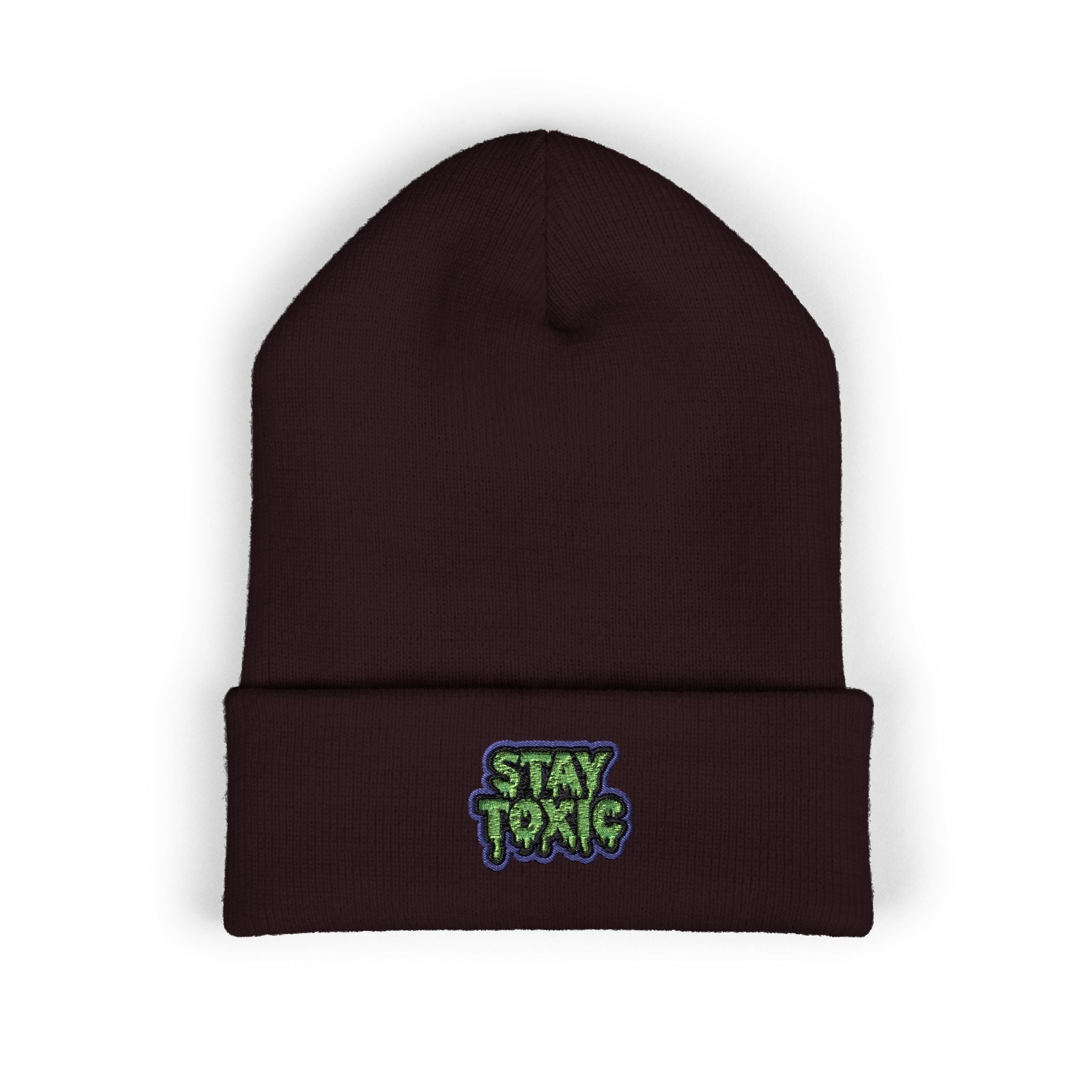 Stay Toxic Embroidered Classic Beanie