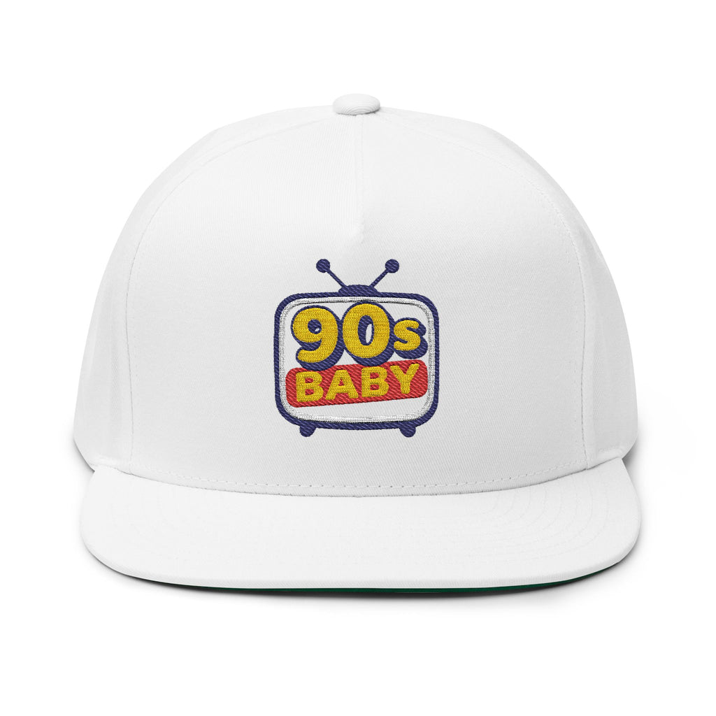 90s Baby Flat Bill Cap - Embroidered