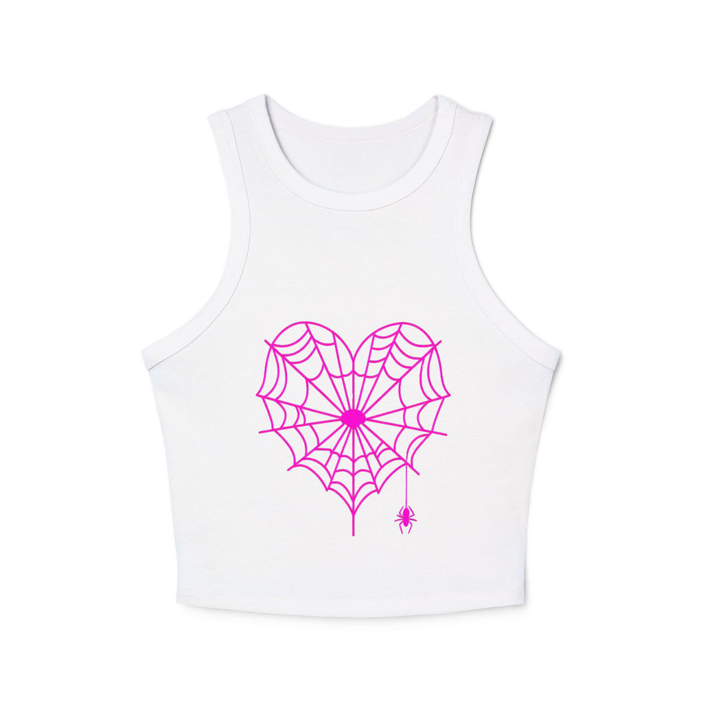 Spiderweb Heart Cropped Tank