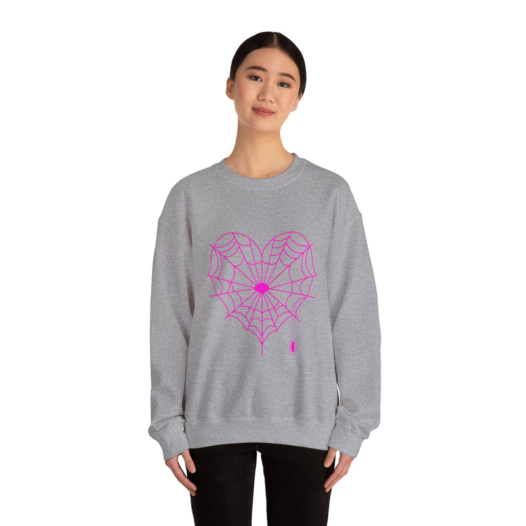 Spiderweb Heart Crewneck Sweatshirt