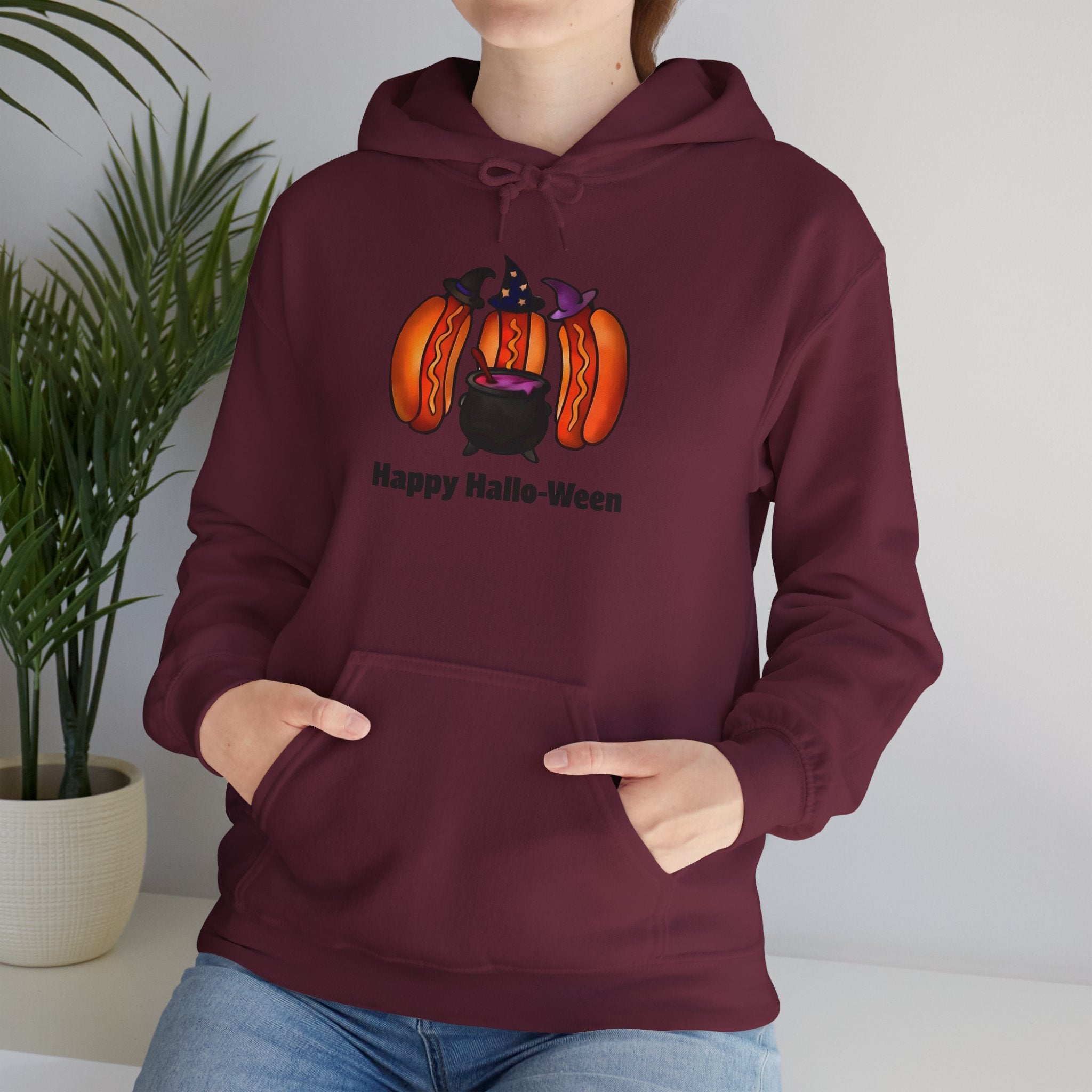 "Happy Hallo-Ween" Hotdog Witches Hoodie
