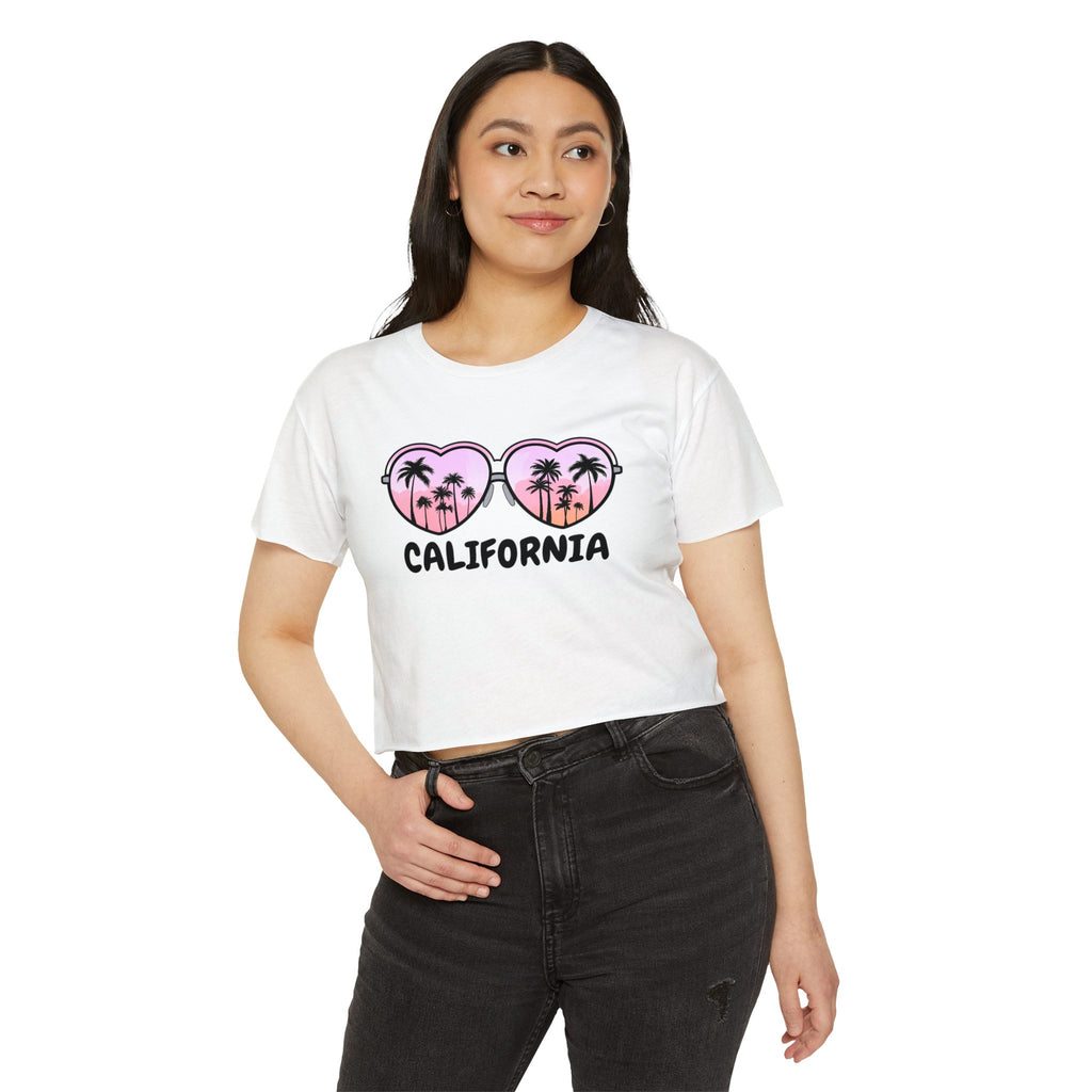 California Glasses Cropped Tee