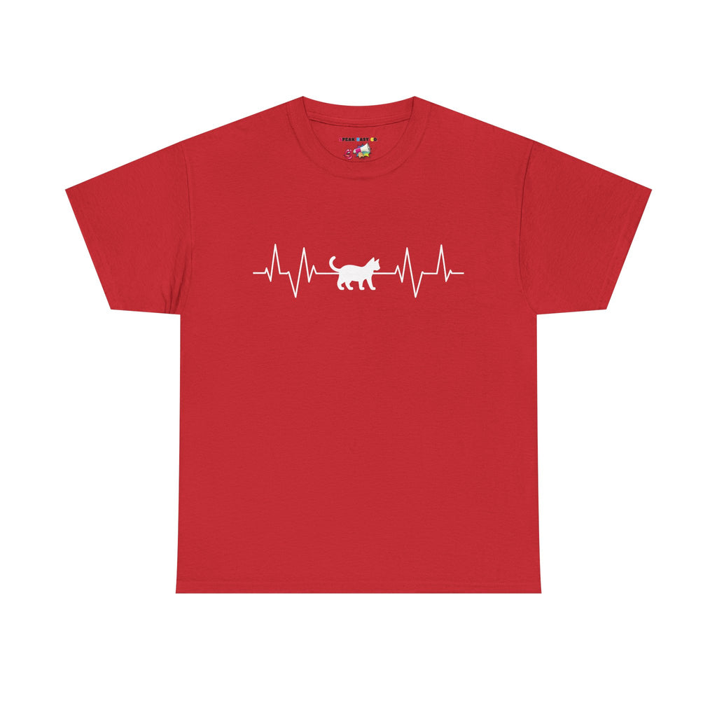 White Cat Heartbeat Tee