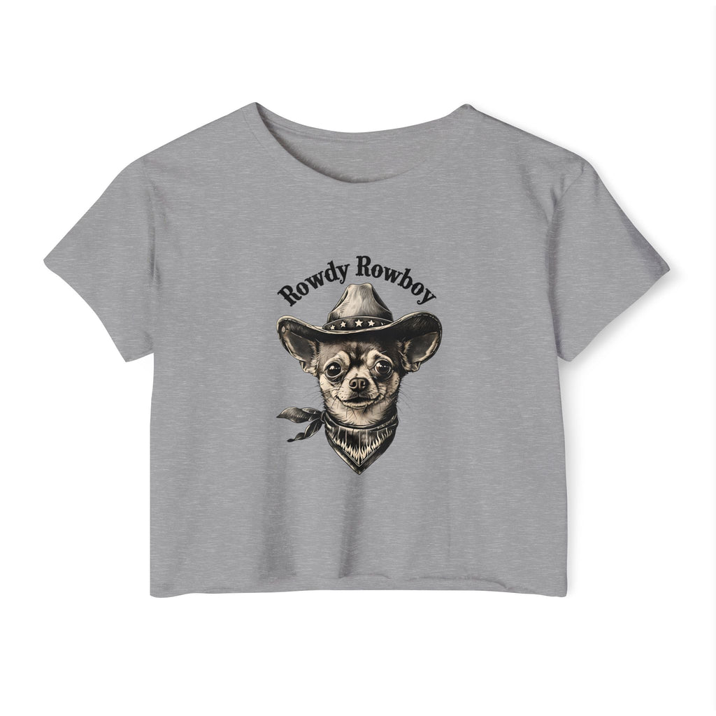 Crop Top with 'Rowdy Rowboy' Design