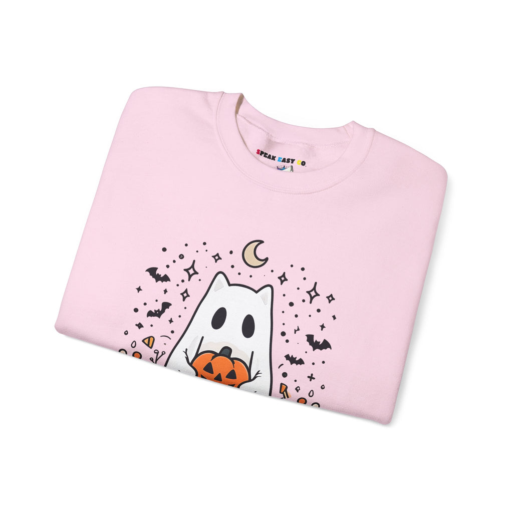 Cute Ghost Pumpkin Crewneck Sweatshirt