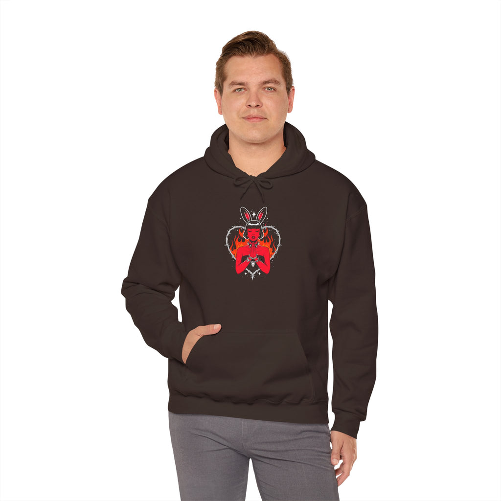 Edgy Bunny Heart Hoodie