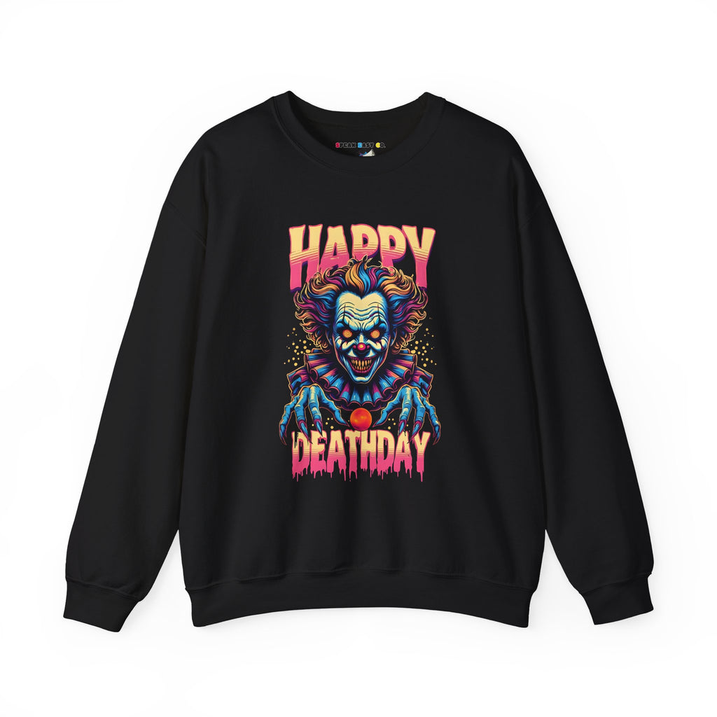 "Happy Deathday" Clown Crewneck Sweatshirt