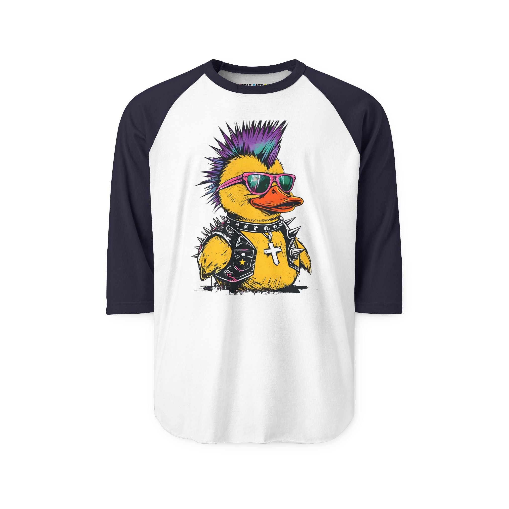 Punk Duck Raglan Three-Quarter Sleeve Tee