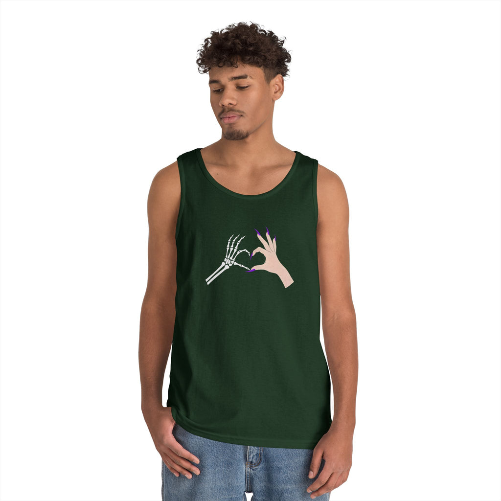 Skeleton Hand Heart Tank